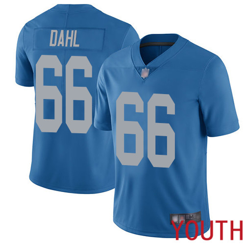 Detroit Lions Limited Blue Youth Joe Dahl Alternate Jersey NFL Football 66 Vapor Untouchable